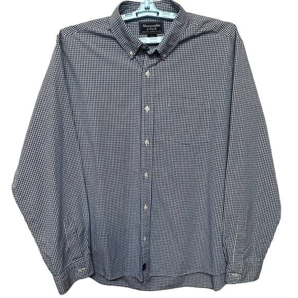 Abercrombie & Fitch Other - Abercrombie & Fitch Muscle Shirt mens XL blue/ white check button down